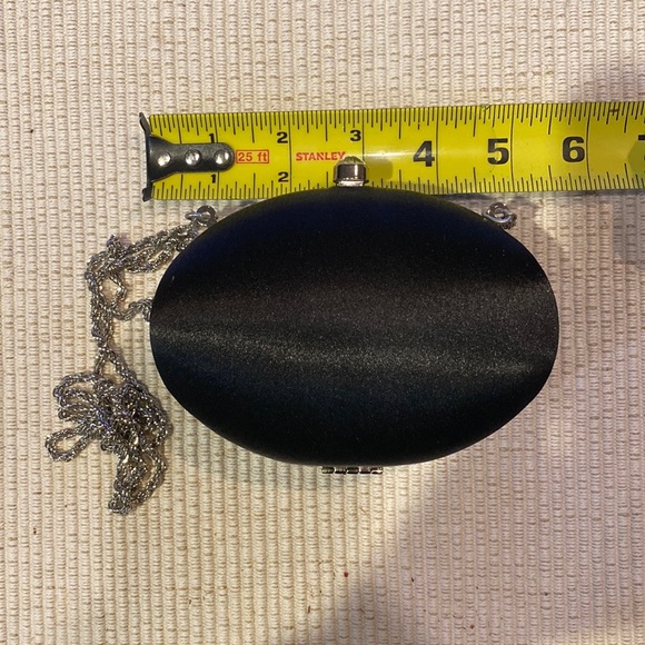Cute 5” Black Satin Evening Purse - Picture 3 of 7